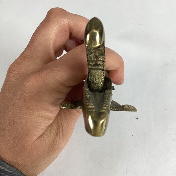 Vintage Solid Brass Alligator Crocodile Nutcracker - Picture 15 of 15